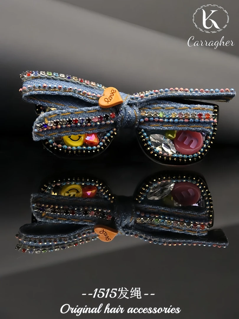 225牛仔多巴胺重工款发绳1219