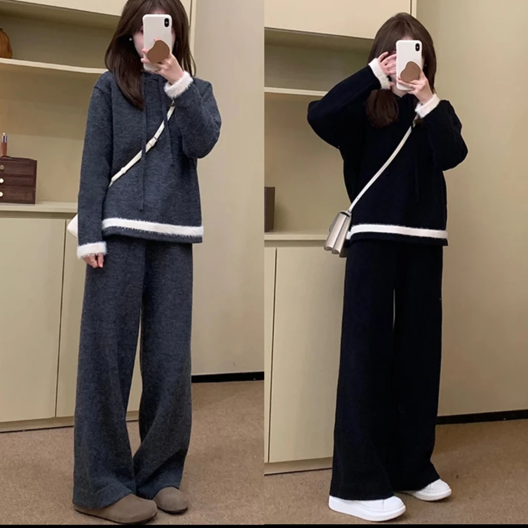 孕妇套装春秋2025新款时尚洋气时髦春季两件套孕妇装春装上衣