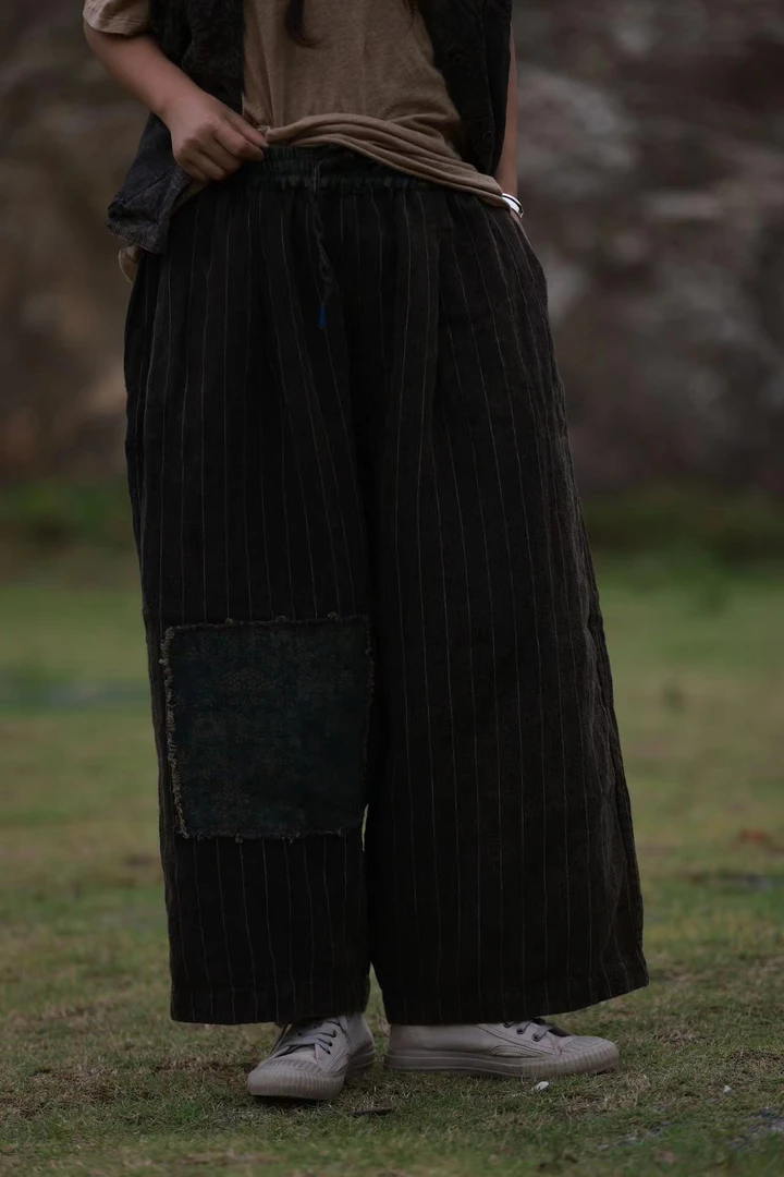 西子分享 3016 古蘭木 水洗 石墨 复古 【裤子】