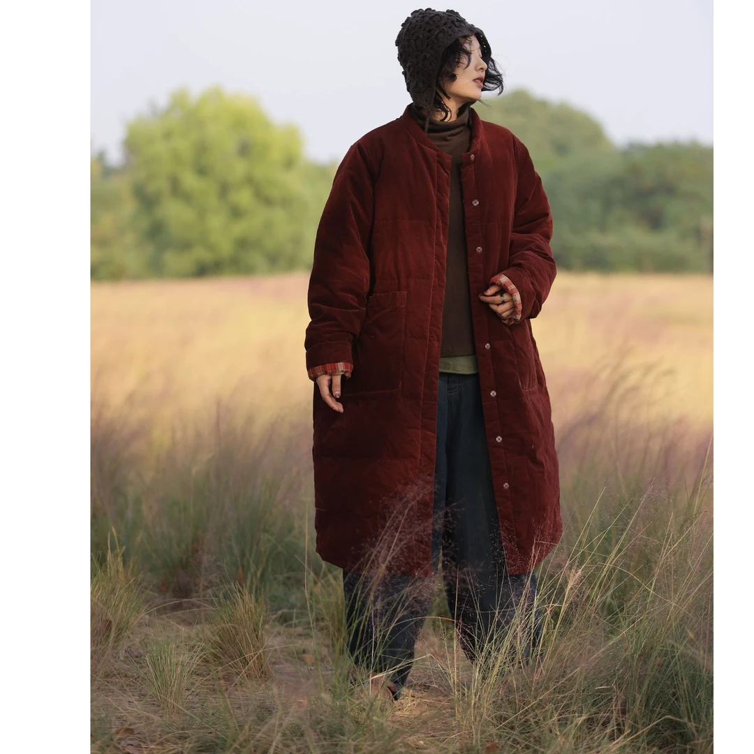 西子分享 3153 古蘭木 休闲 中长款 保暖【羽绒服】225g羽绒填充