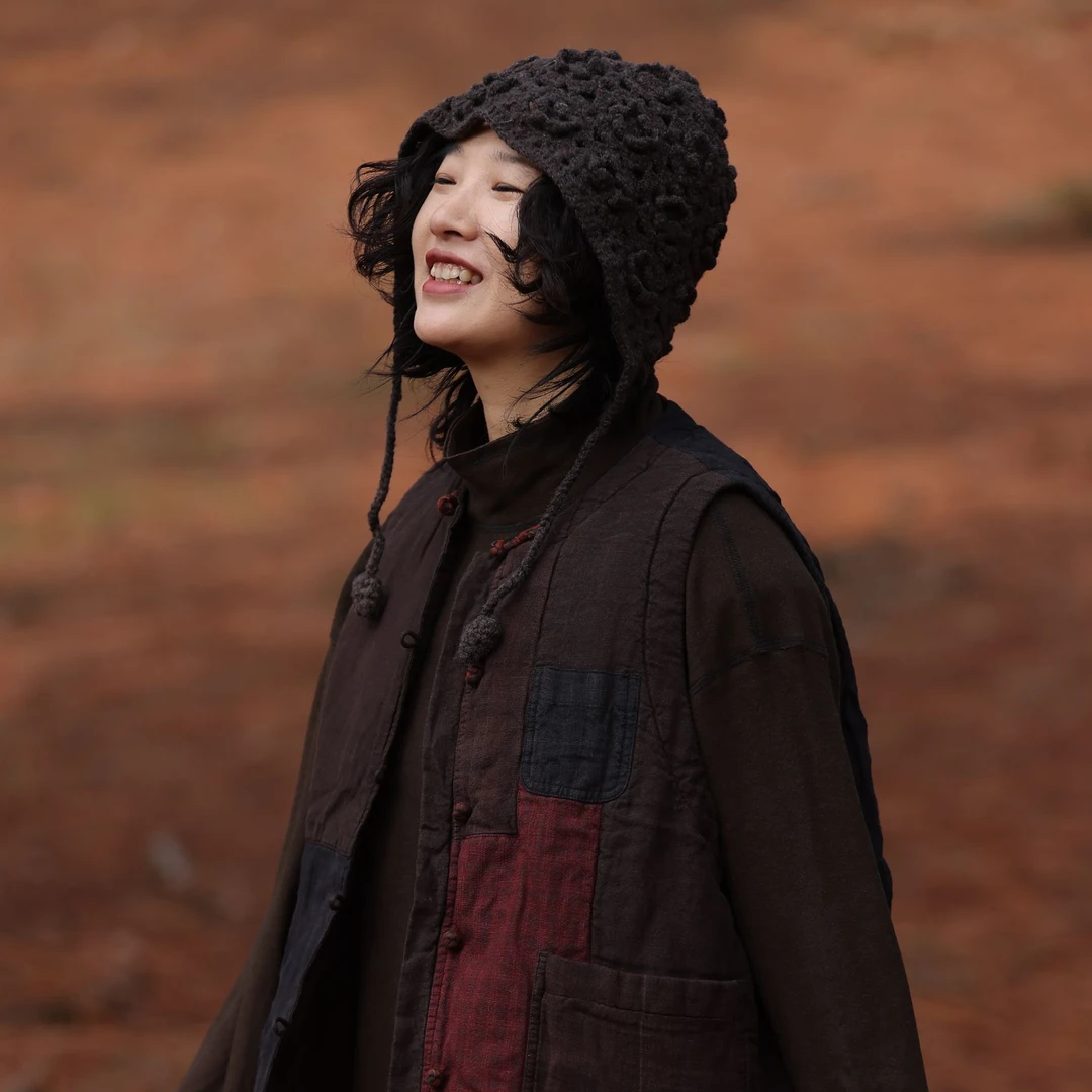 西子分享 3325 古蘭木 百搭 针织 时尚 手工 钩花【帽子】