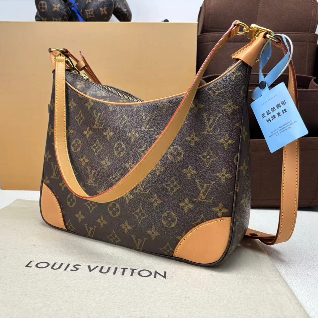 99新 LouisVuitton/路易威登 LV老花经典小牛角奢侈手拿单肩包