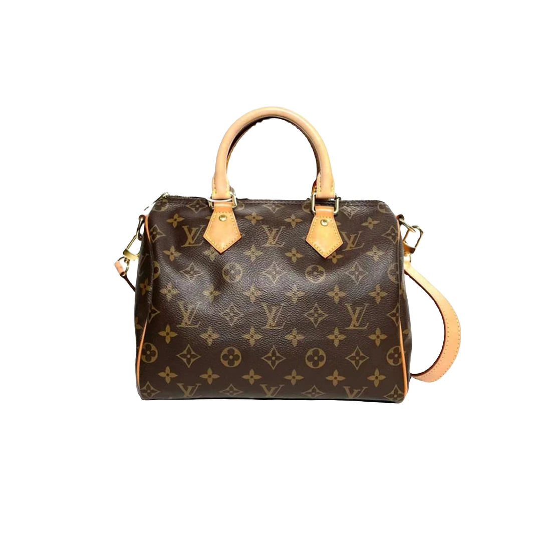 99新 LouisVuitton/路易威登 【萌萌】老花SP25波士顿肩枕头包
