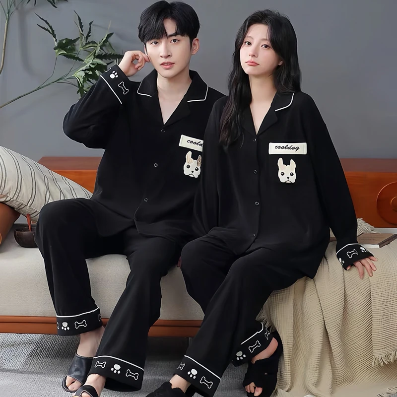 情侣睡衣女秋冬加厚德绒2025新款冬天男款高档洋气保暖家居服套装