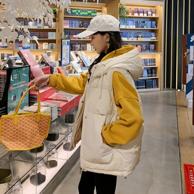 波司澄波司豋短款羽绒马甲女秋冬2023新款韩版连帽气质百搭外穿背