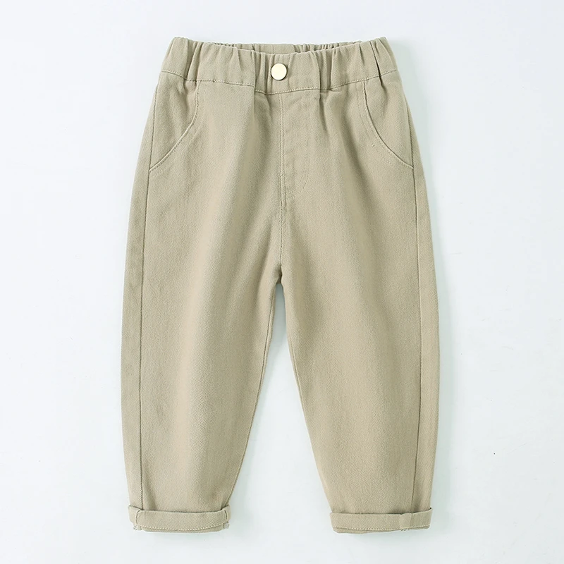 【百搭】男女儿童休闲长裤百搭宝宝中小童春秋款外穿弹力裤子春装