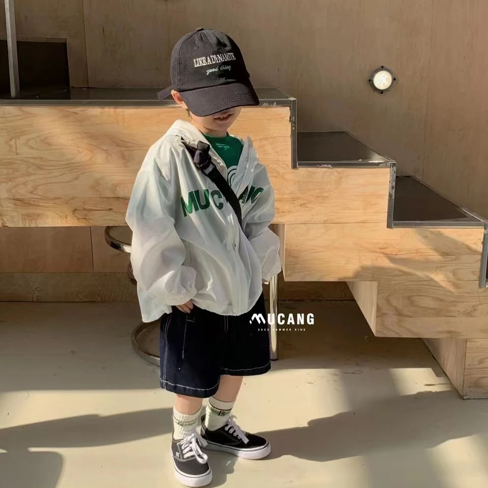 儿童衬衫上衣外套防晒衣0-12岁舒适透气简约百搭休闲中大童时尚