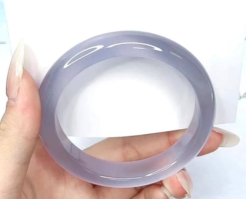 手镯 冰紫色手镯高贵气质显白 53圈口