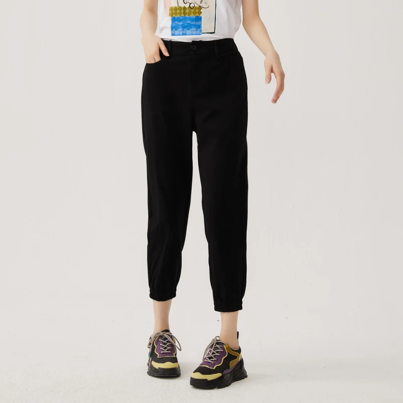 谜底休闲裤女2024秋冬百搭宽松萝卜裤247MK5061