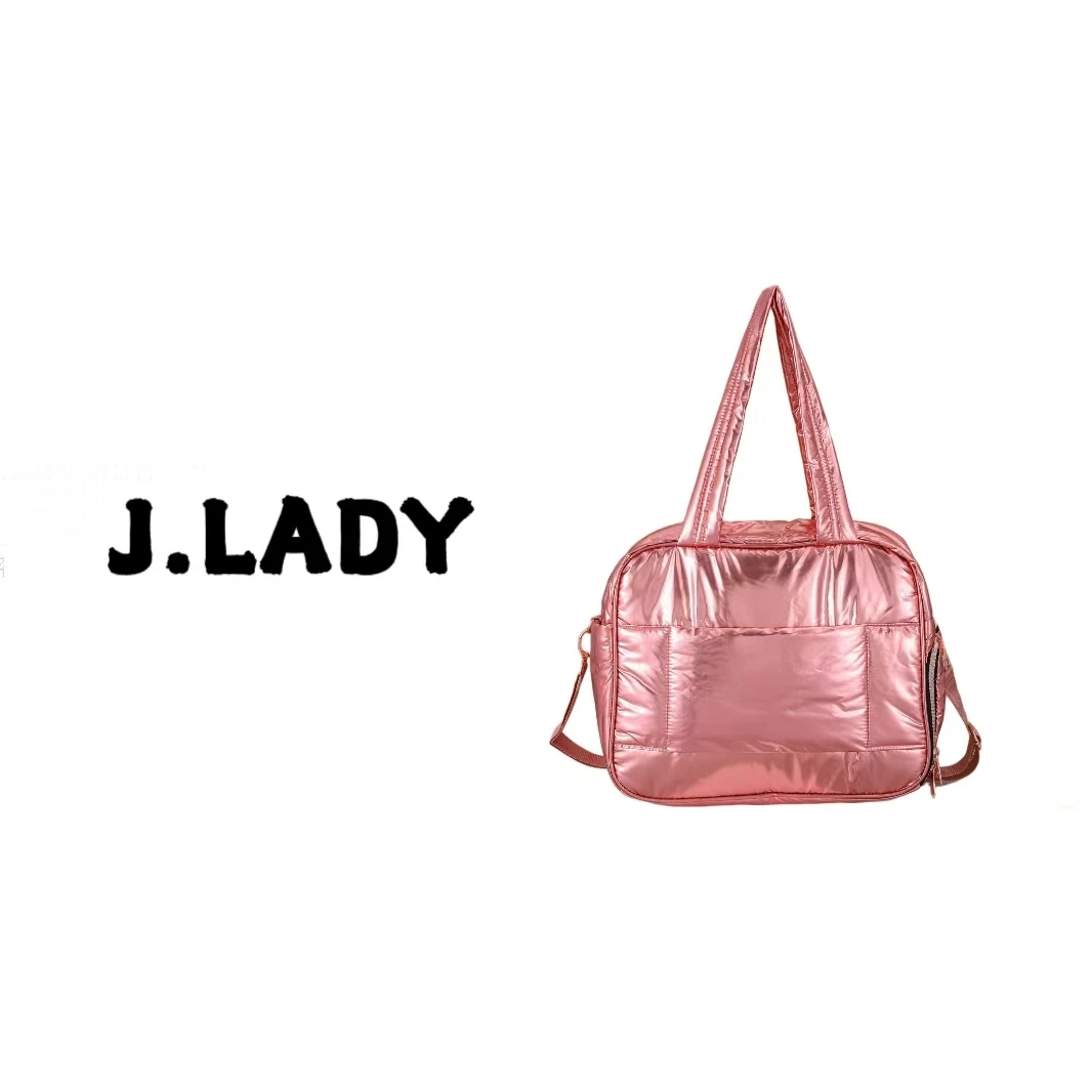 出口原单玫瑰金旅行包休闲百搭简约抽绳轻奢-X