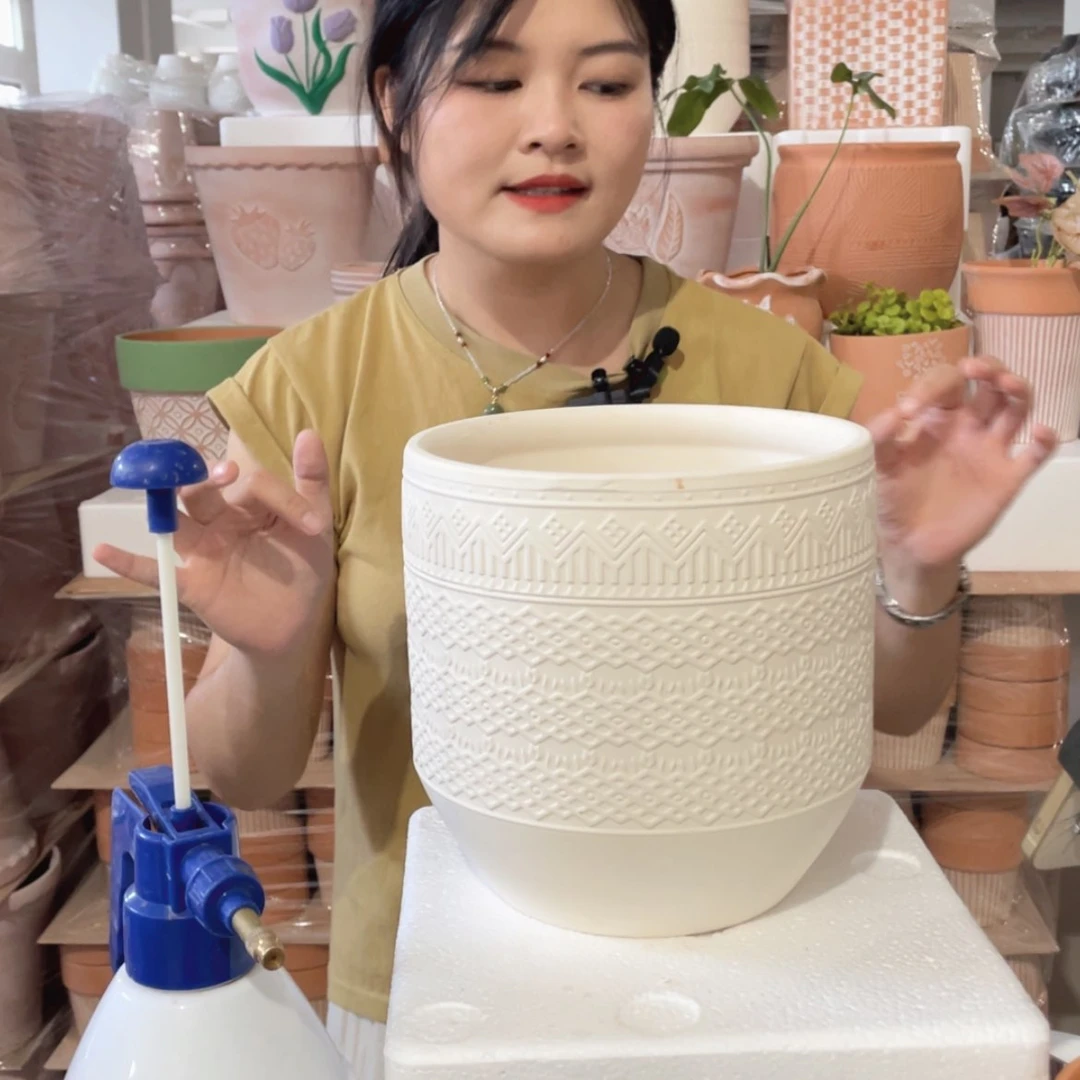 【闪购商品】红陶20CM(含)-50CM(不含)119机雕白陶21-21