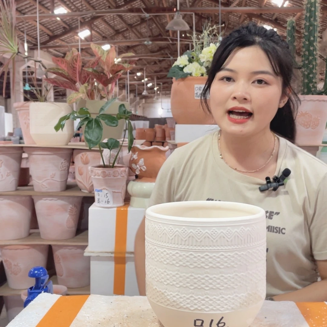 【闪购商品】红陶20CM（含）-50CM（不含）119机雕白陶16-16
