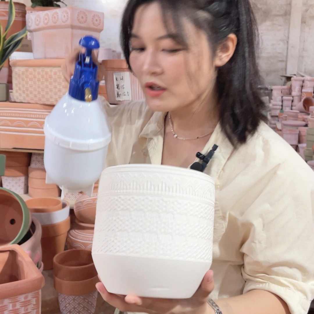 【闪购商品】红陶20CM(含)-50CM(不含)119机雕白陶16-16