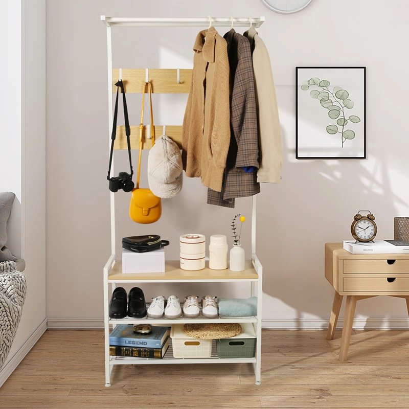 挂衣架落地卧室内家用简易衣帽架轻奢可移动客厅阳台晒晾衣服架子