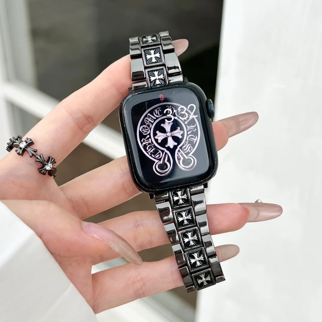 间色克罗芯三珠锌合金表带适用于applewatch苹果表带iwatch98代76