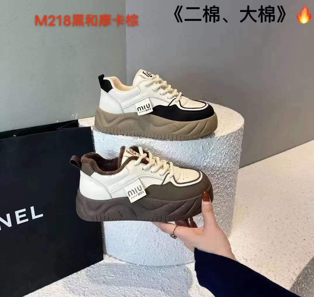 【张建高菊专属】M218厚底冬季加绒休闲鞋2023新款女鞋运动休闲鞋