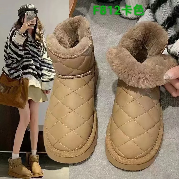 【小颖专属】F812雪地靴女2023冬季新款加厚保暖短筒靴子东北棉鞋