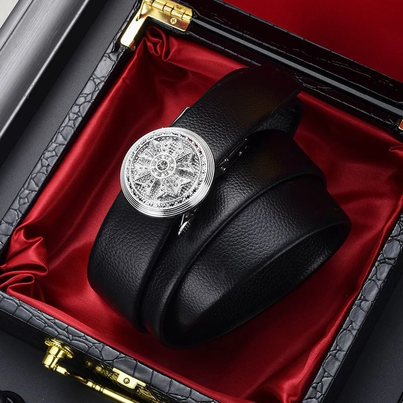 皮带男士时来运转2024新款轻奢高档腰带自动扣年轻人潮流商务裤带