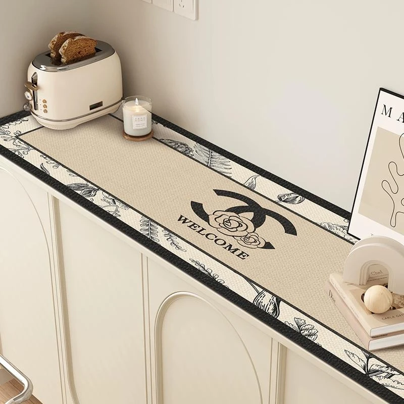 法式高级感电视柜餐边柜桌垫台面保护垫鞋柜酒柜防脏桌布玄关垫子