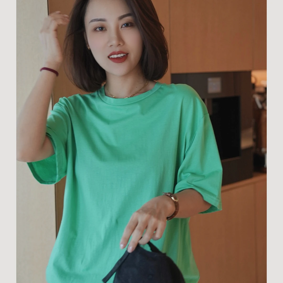 XIYE&W【纯色大版T】纯色休闲T恤