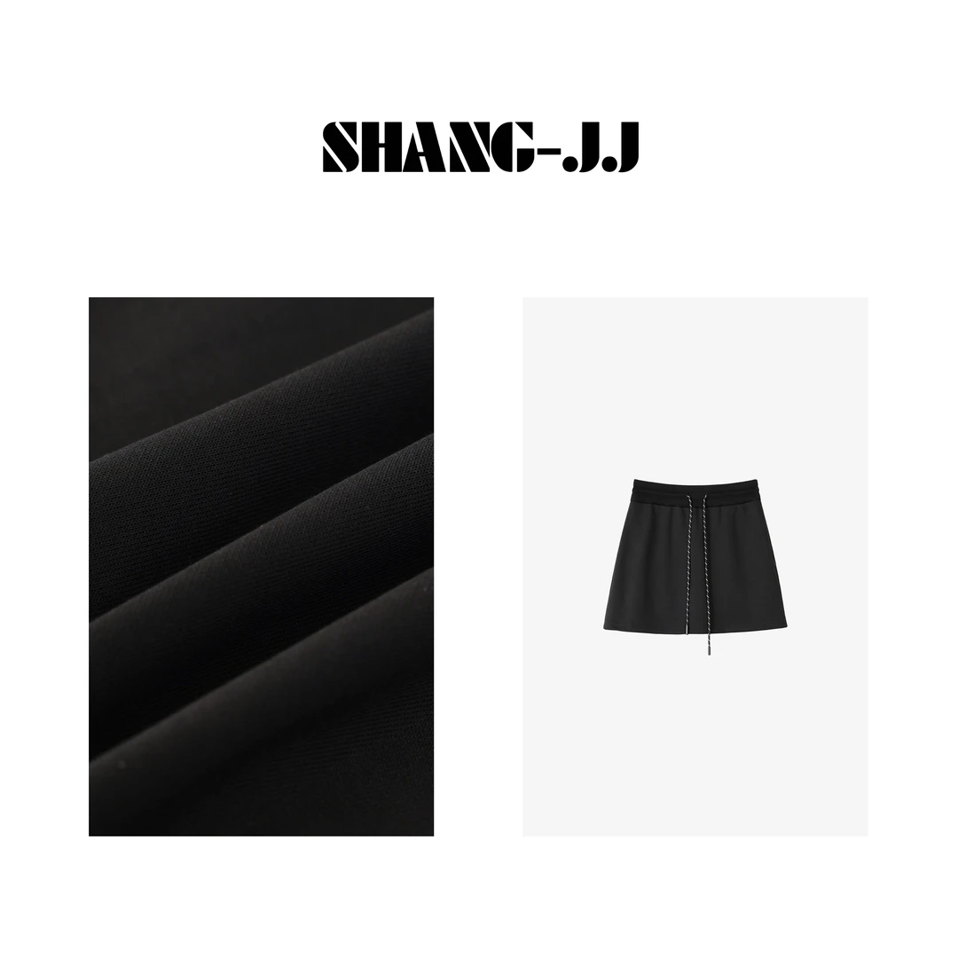 SHANG-JJ【织带半裙】重磅420G密织针织手感细腻半身裙q131632p