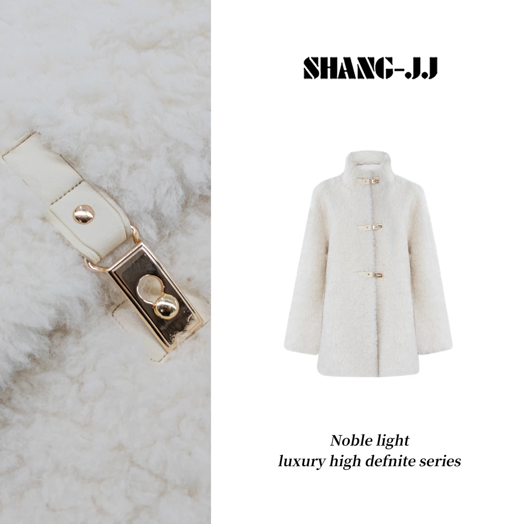 SHANG-JJ【冰雪奇缘】24秋冬满分澳洲洋毛亲昵柔感外套q132767p