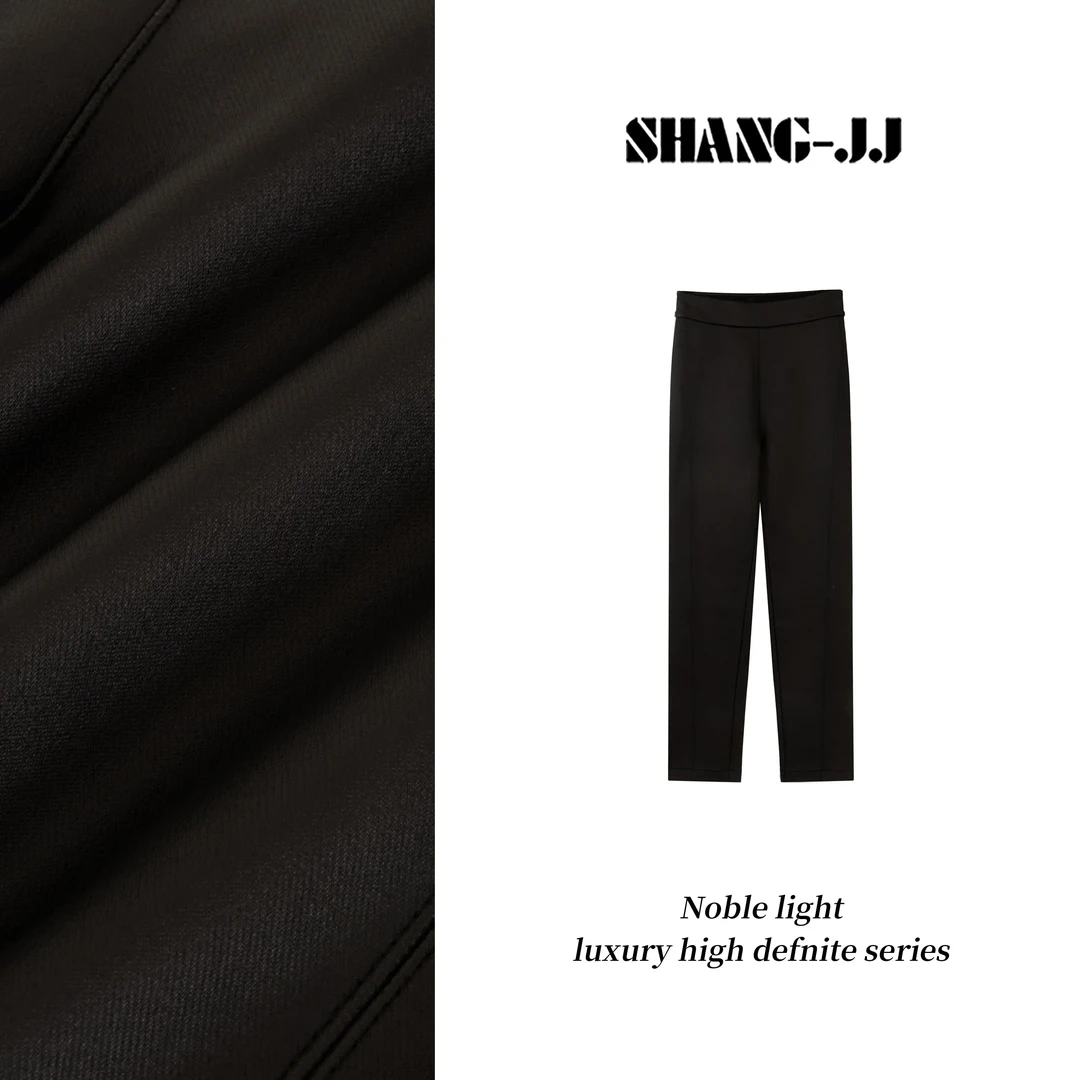 SHANG-JJ【加绒涂层】秋冬新款400G复合拉毛工艺长裤q132911p