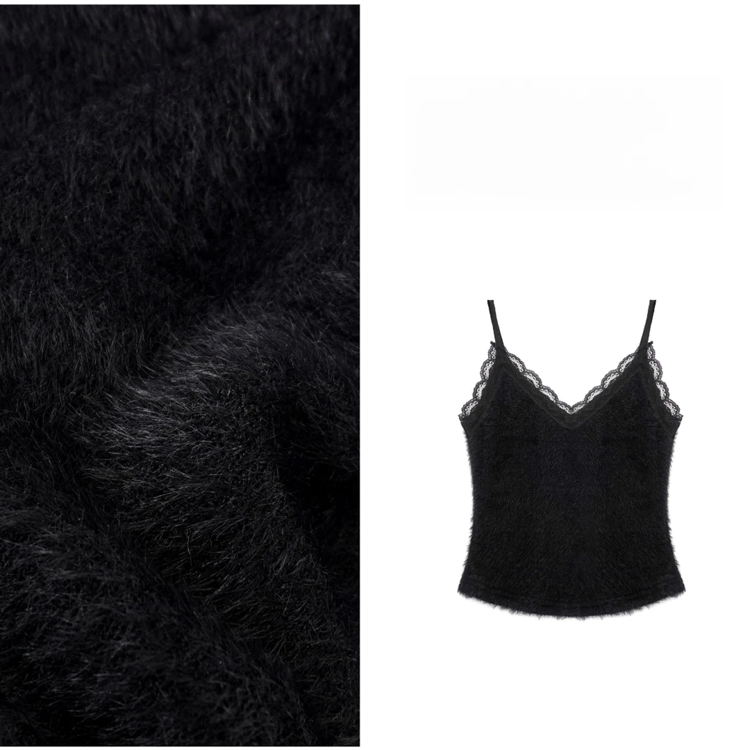 SHANG-JJ【纯爱芭蕾】新贵风纯欲一体式蕾丝吊带内搭背心女q130058p