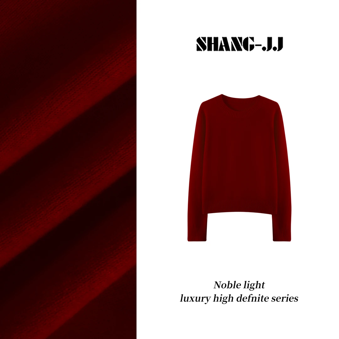 SHANG-JJ【奥奥毛衣】24秋冬新品满分洋毛圆领时尚上衣q132954p