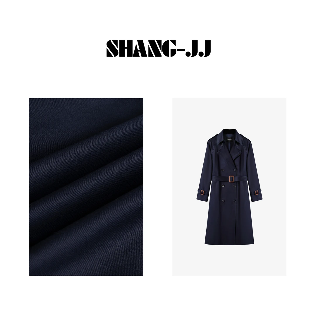SHANG-JJ【藏青岛屿】24款定制挺括抗皱高密斜纹匹马棉风衣q132212p