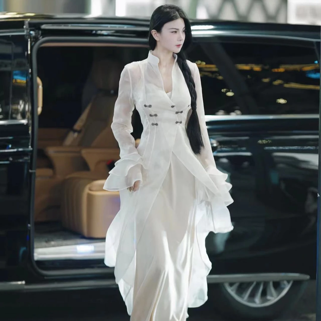 魏元高定/欧根纱透视外衣-0789