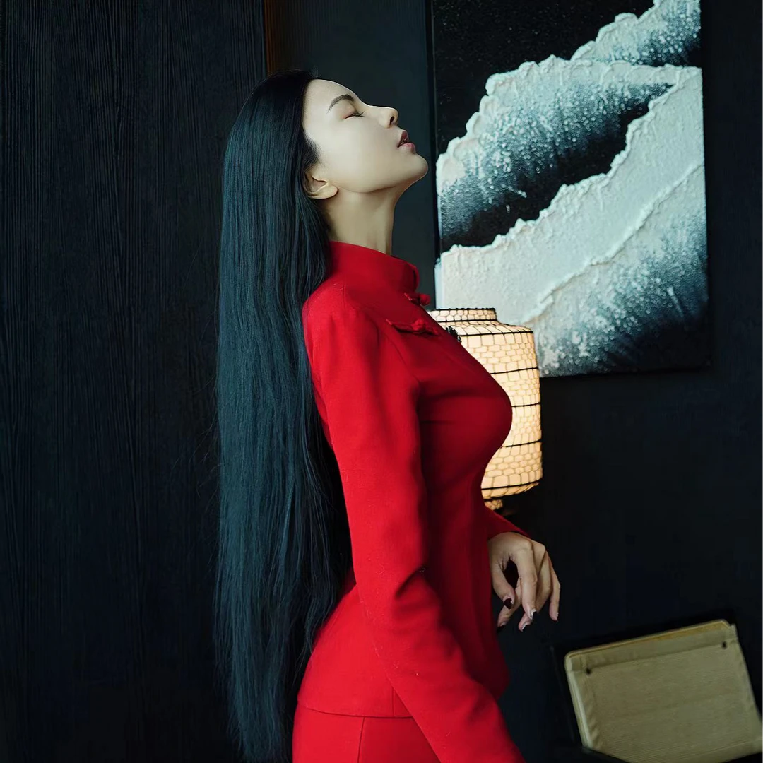 魏元高定/【春节红】民国风秋冬羊毛套装-0174