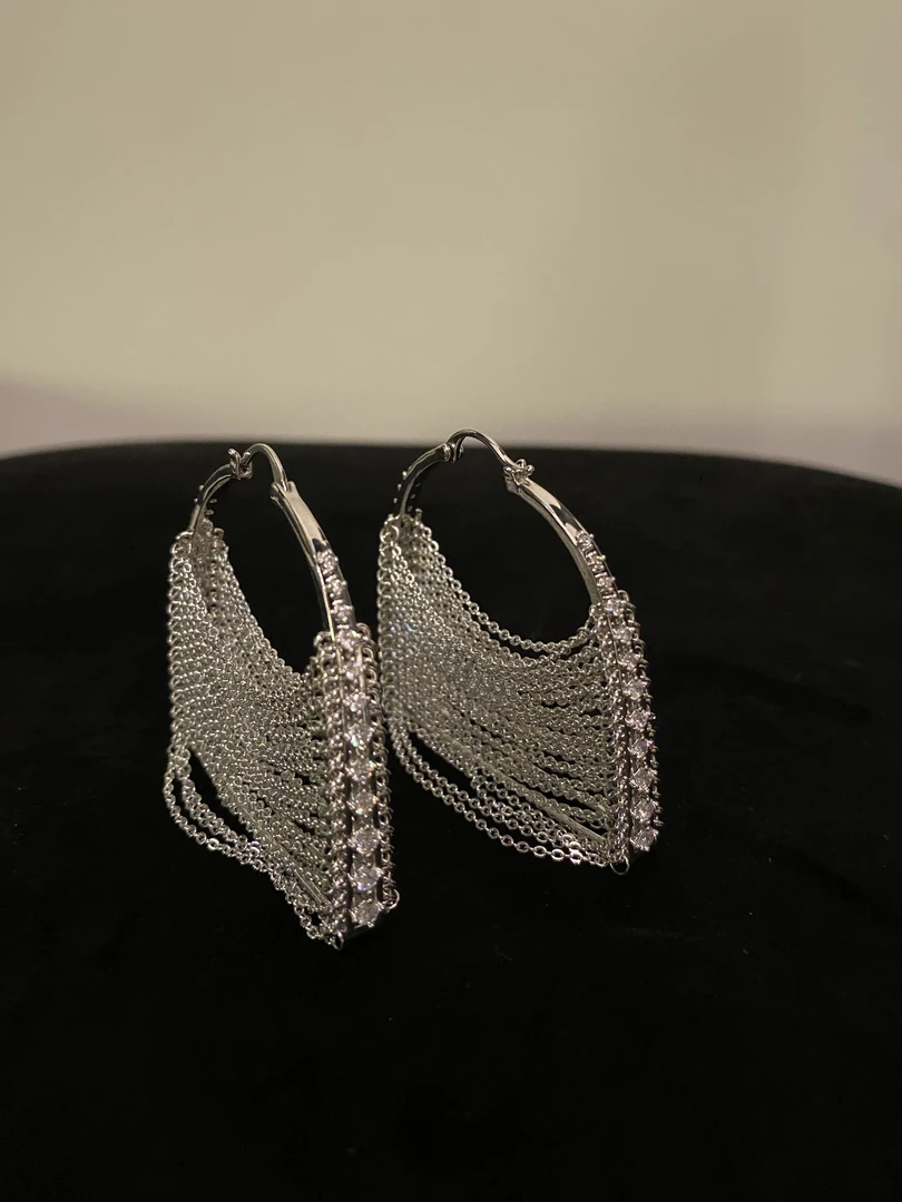 “幻想奇迹”小众买手设计包包造型链条满锆轻奢耳饰耳环