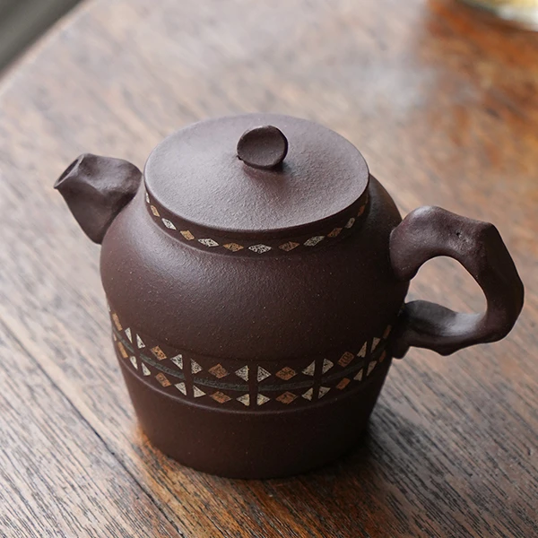 树见造物×三川紫砂 |《经幡》紫泥全手工紫砂茶壶