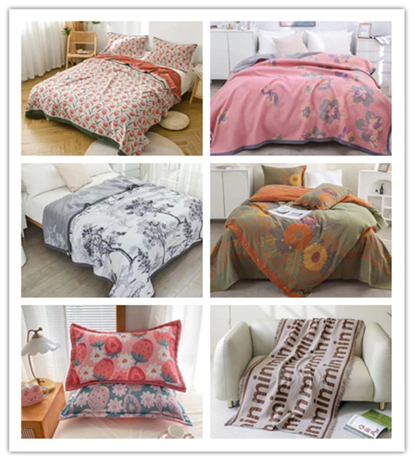 【库存清仓】纱布 床盖 面包被 盖毯 浴巾 枕巾 被子 库房