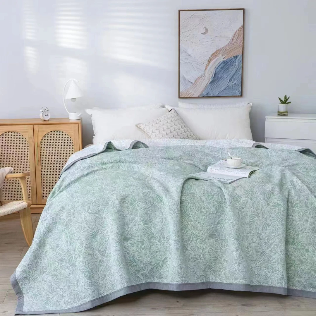 纱布软凉席【墨贝】230X250 纱布加厚 双人亲肤凉感 凉席床盖