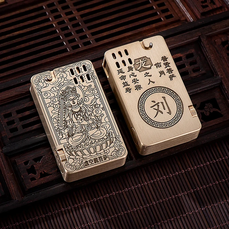 【十二生肖】经典百家姓艾斯普里黄铜老式经典雕刻复古打火机双面