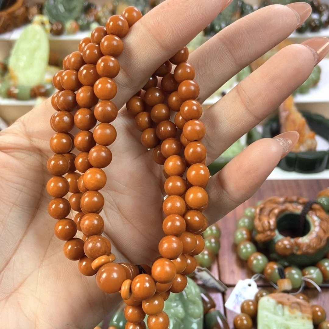 岫岩河磨玉（透闪石质玉）手串未镶嵌