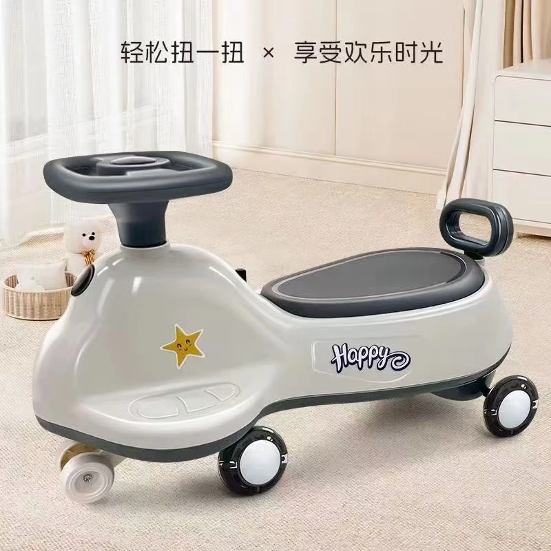 儿童扭扭车1-3岁灯光音乐宝宝溜溜滑行平衡防侧翻平板学步摇摆车