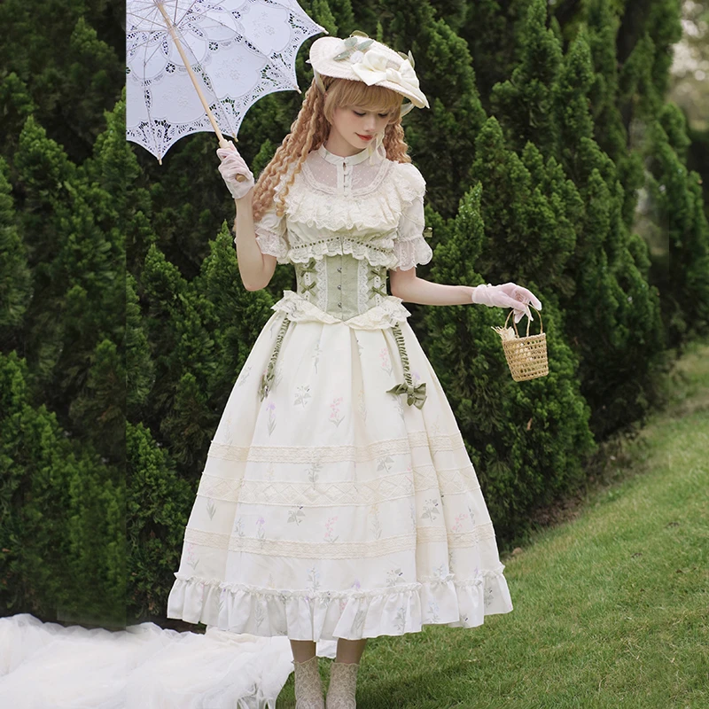 来信与诗·致奥斯汀op｜WP原创副牌cla优雅印花op鱼骨腰封lolita夏