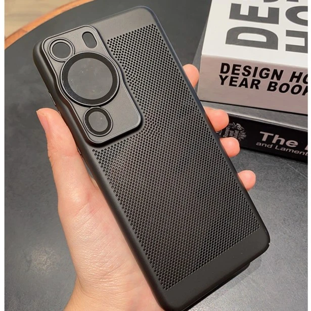 华为P60手机壳超薄散热透气P60PRO带镜头膜防尘网华为P60ar网红潮