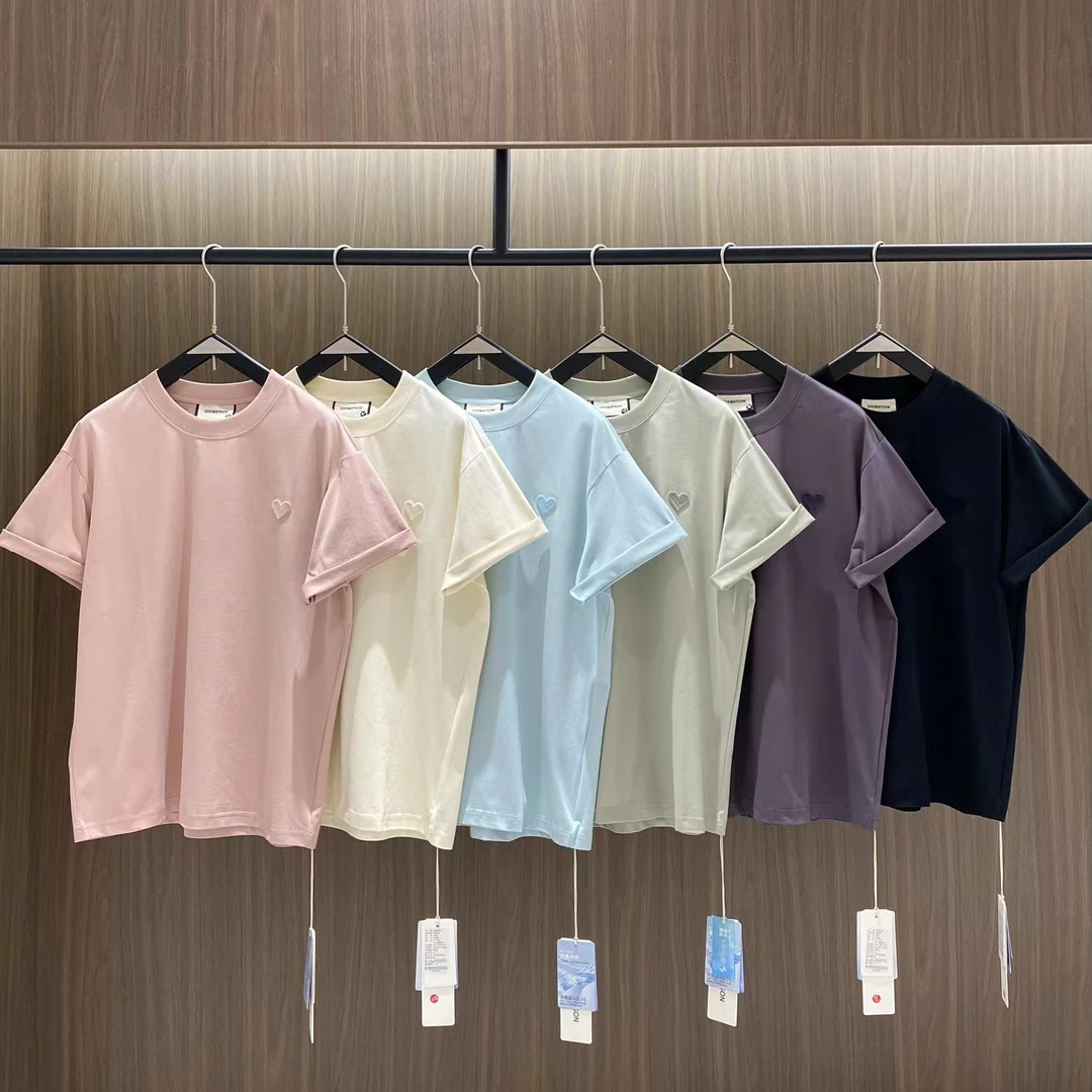 七夕情侣男女同款夏季透气凉感简约T恤Z0615