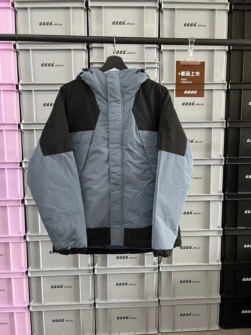 【懂得都懂】90白鸭绒设计师款短款拼接立领冬季休闲时尚羽绒服