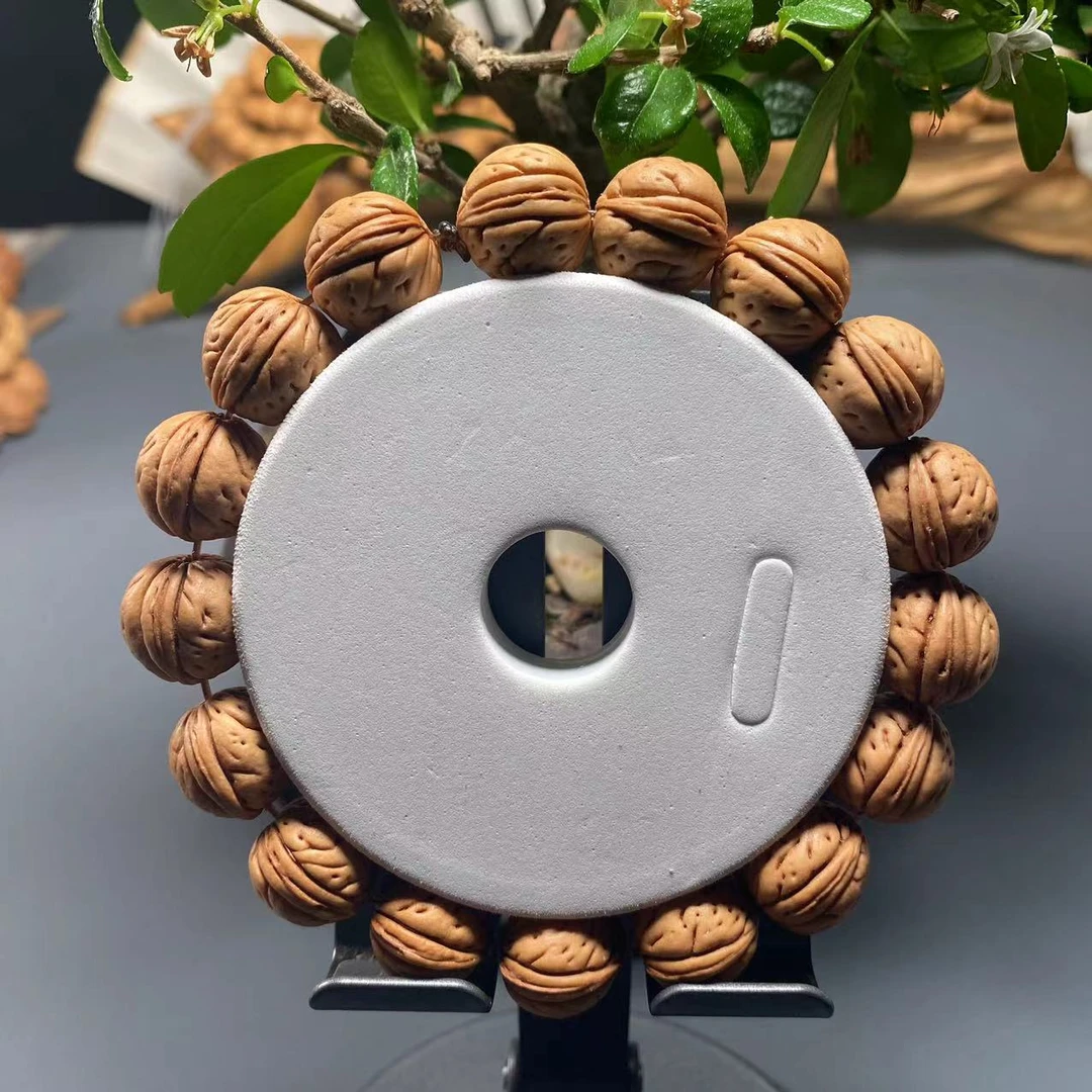 <小豆包>14-15mm 原皮精尺无修磨抛 东北野生桃核手串 精品桃核