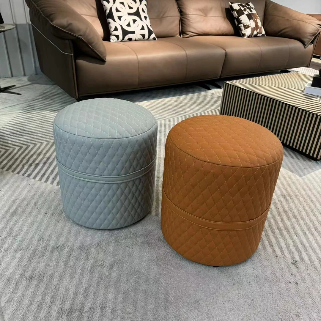 菱格小凳子休闲椅沙发脚踏换鞋凳小矮凳家用茶几小凳子梳装凳