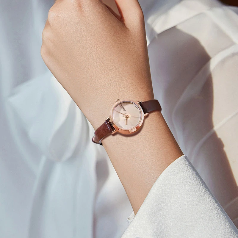 【ads官方正品】韩风复古chic小表盘美拉德时尚气质女表腕表ads1109