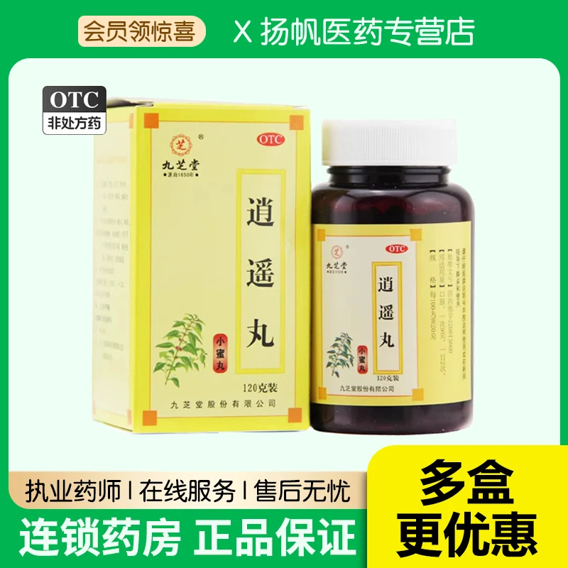 九芝堂九芝堂逍遥丸120g小蜜丸胸胀痛头晕目眩食欲减退月经不调