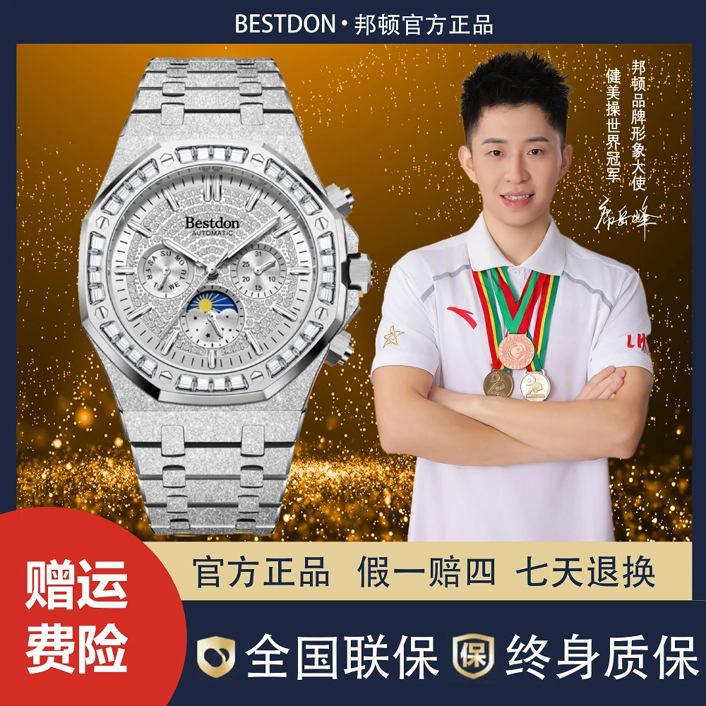 Bestdon/邦顿 慕士塔格 冰霜满天星 男士全自动机械表名表w-