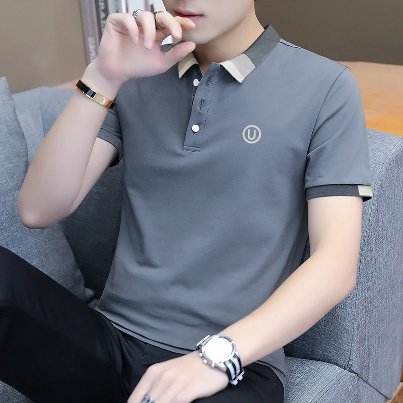 男士POLO衫翻领短袖t恤95棉时尚休闲男装体恤宽松半袖潮夏季薄款