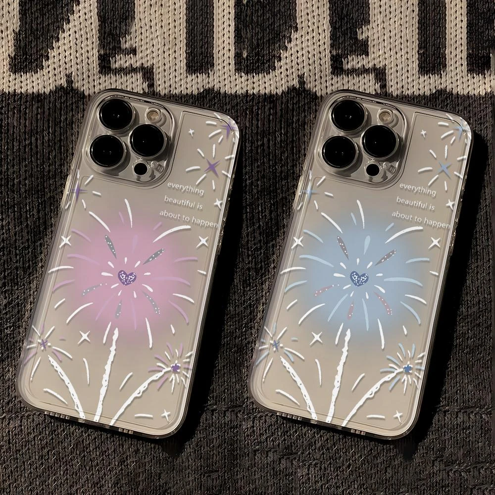渐变烟花适用苹果小米oppovivo华为iPhone12/13/14/15壳